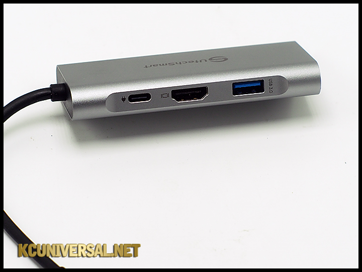 UtechSmart 6 in 1 USB-C hub USB-C power plug, HDMI port and USB 3.0