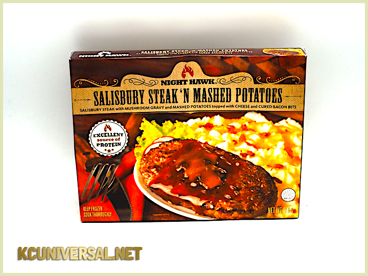 Night Hawk Salisbury Steak 'N Mashed Potatoes frozen dinner (front)