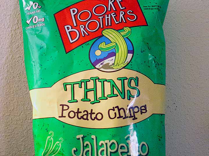 Poore Brothers Thins Potato Chips (Jalapeño)