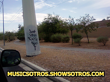 'Just Have Faith' graffiti in Las Vegas, Nevada