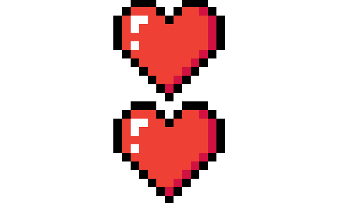 8 bit hearts
