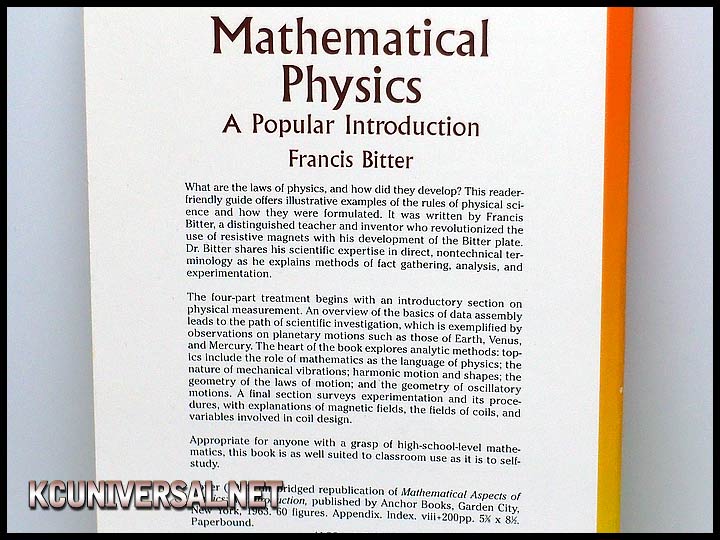 Mathematical Physics: A Popular Introduction (back)