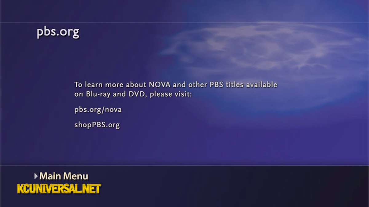 Menu item titled pbs.org, informing viewers of this DVD that if they need more information, they can go and visit their official website pbs.org in this 2015 documentary film by PBS NOVA 'The Great Math Mystery!'