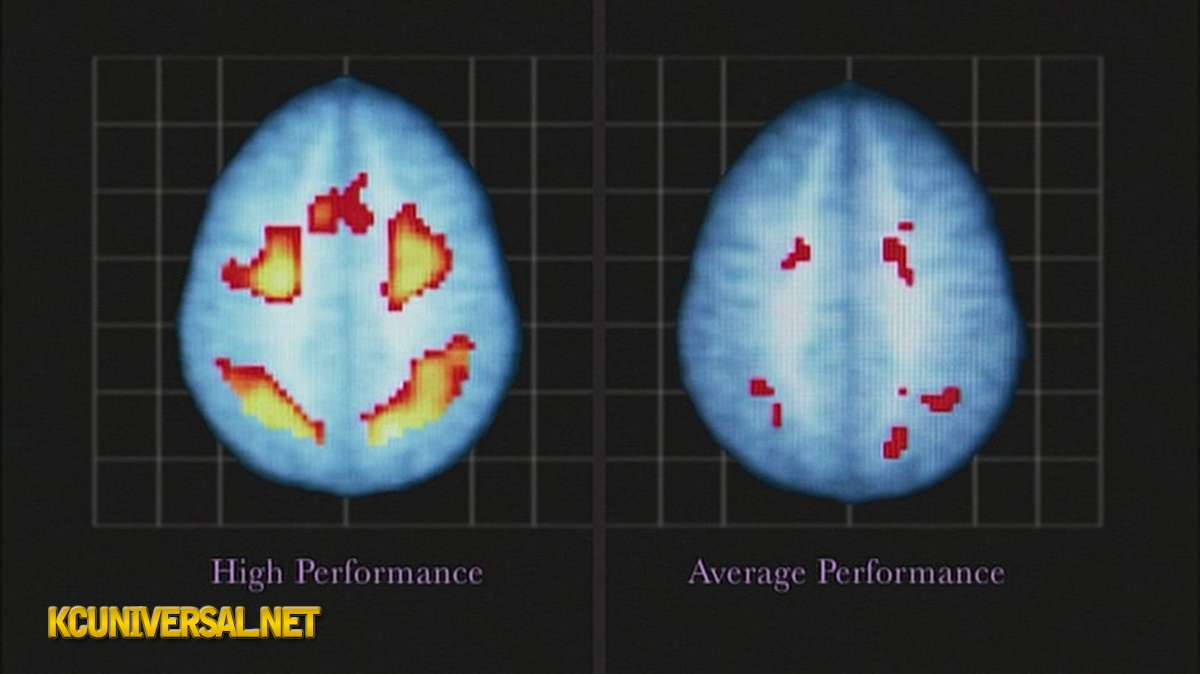 Brain activity from a child prodigy in mathematics compared to the average brain in children, featured in the 2015 PBS NOVA documentary 'The Great Math Mystery!'