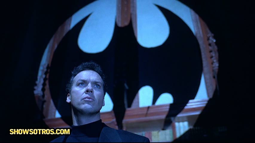 Perfect shot of Keaton and the Batman spotlight