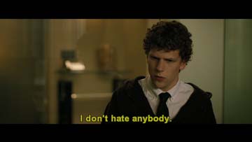 Mark Zuckerberg (Jesse Eisenberg) saying he's doesn't hate anyone