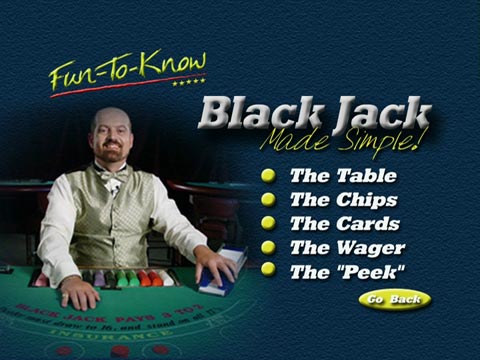 Black Jack Made Simple DVD basics menu