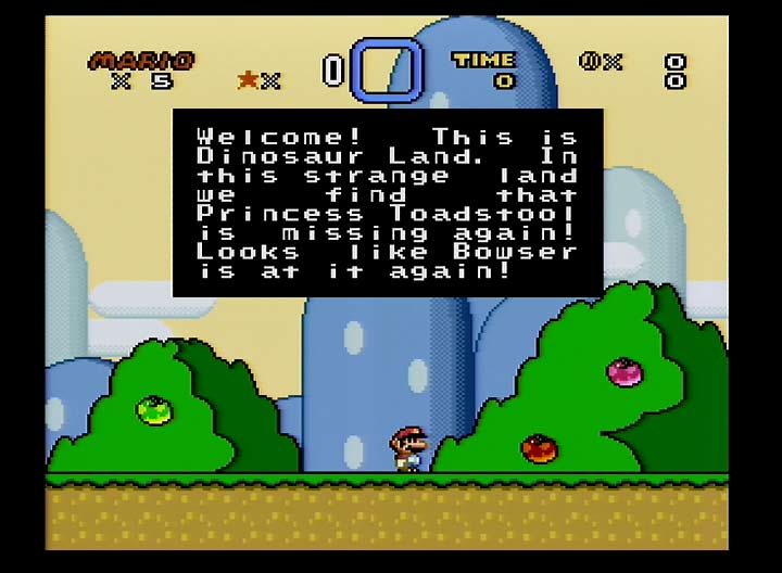 Opening story from Super Mario World