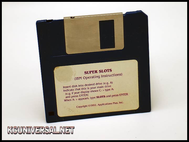 MS-DOS Super Slots 3.5 inch floppy disk (front)