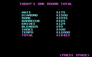 Classic Concentration (DOS) - My game total.
