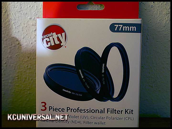 Circuit City 3 piece professional filter kit (front)